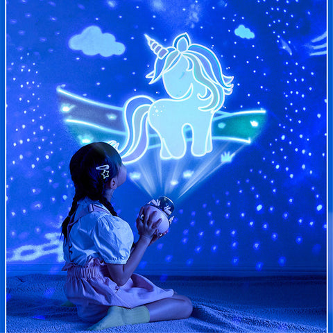 Night Light Projector Kids Nursery Children Room Space Rotation