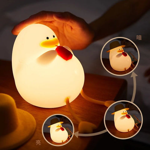 LED Night Light Rechargeable Duck Night Lamp