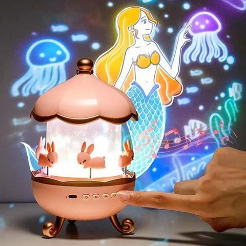 Night Light Projector Kids Nursery Children Room Space Rotation
