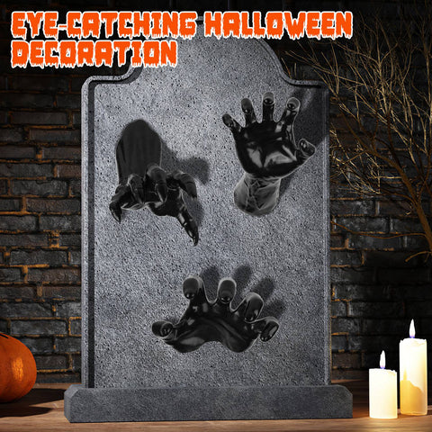 Creepy Reaching Hands With Lighted Candles Wall Mounted