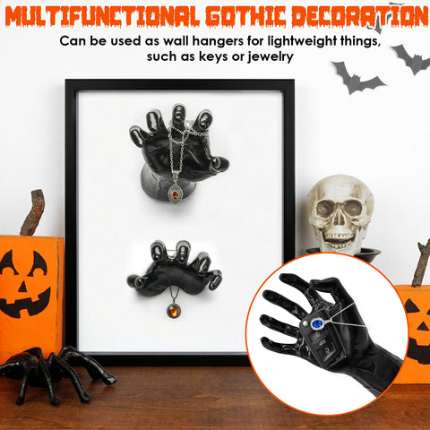 Creepy Reaching Hands With Lighted Candles Wall Mounted
