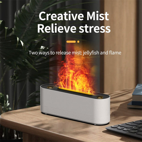 Flame Air Humidifier Ultrasonic 7 Colors Aroma