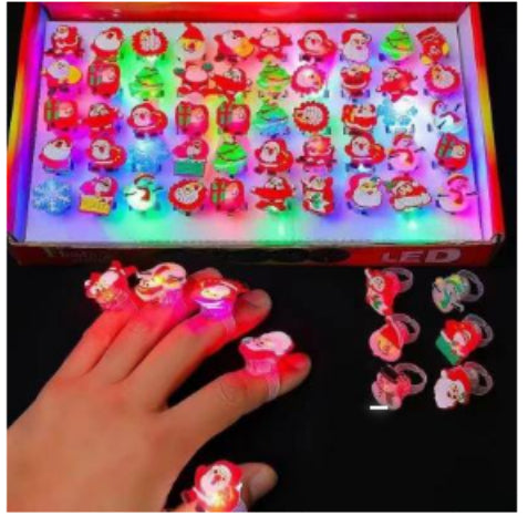 Halloween Luminous Ring Pumpkin Lamp Dress Up Finger LED Light